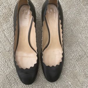 Chloe Black Nappa Leather Heels